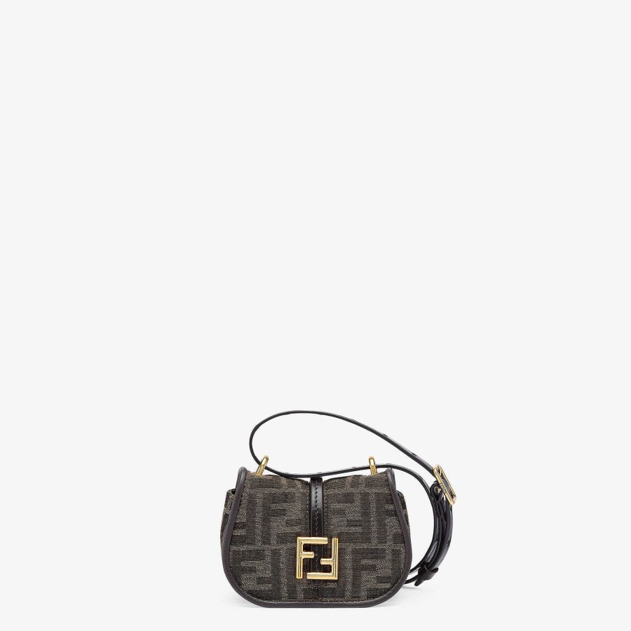 Women Fendi Miniature Bags | Fendi C'Mon Nano Brown