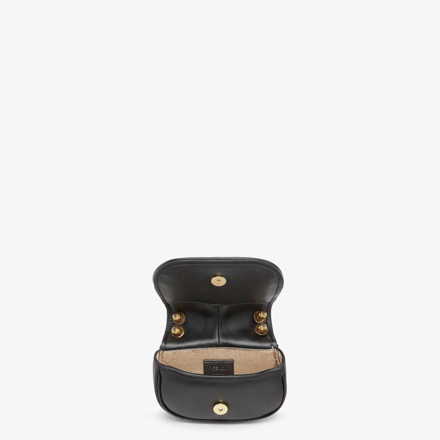 Women Fendi Miniature Bags | Fendi C'Mon Nano Black