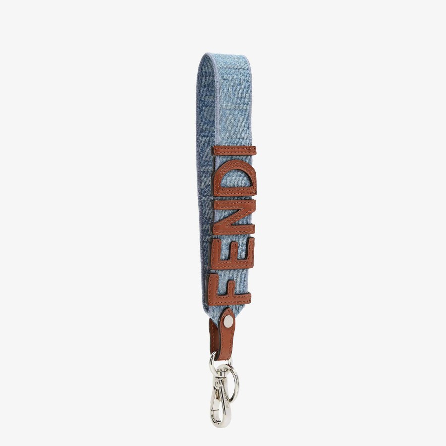 Women Fendi Tech And Lifestyle Accessories | Fendi Key Case Light Blue