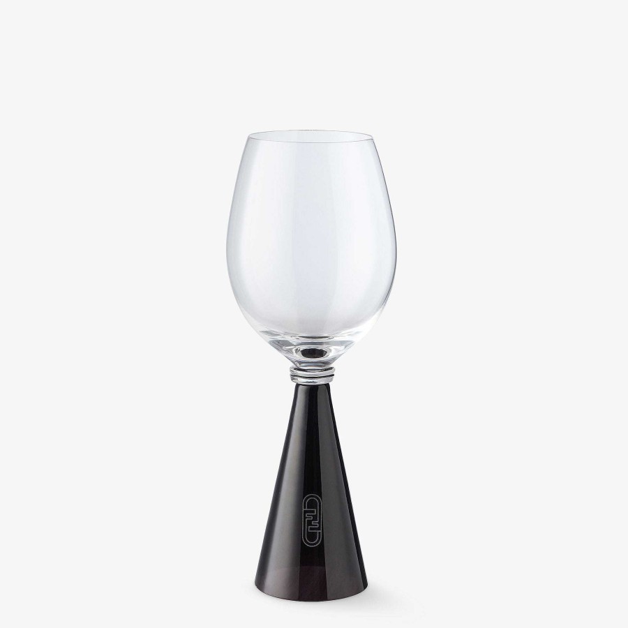 Home Decor & Lifestyle Fendi | Fendi O'Lock Red Wine Glass Black