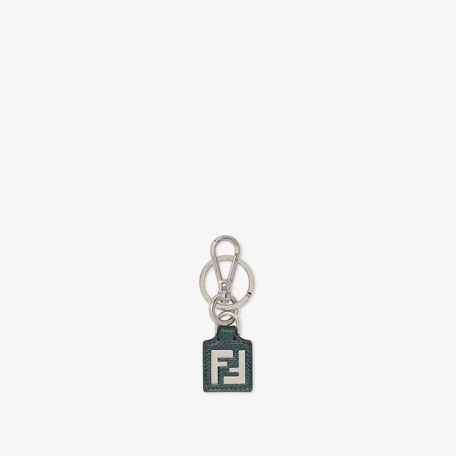 Men Fendi Key Rings & Bag Accessories | Ff Key Ring Green