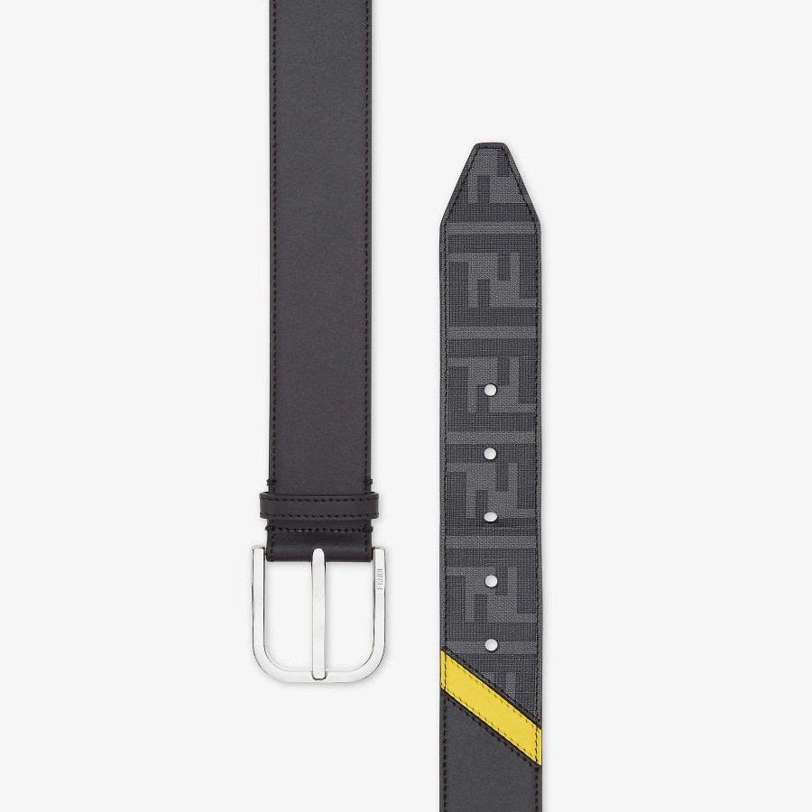 Men Fendi Belts | Fendi Diagonal Belt Black