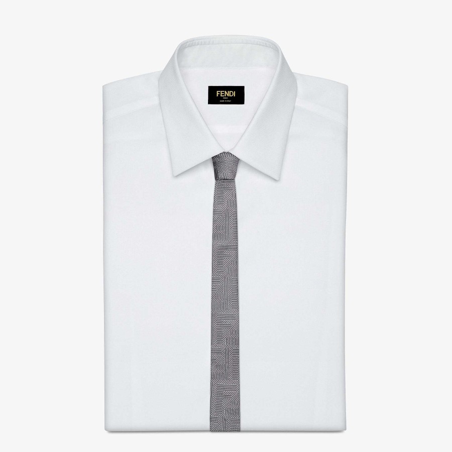 Men Fendi Ties | Tie Gray