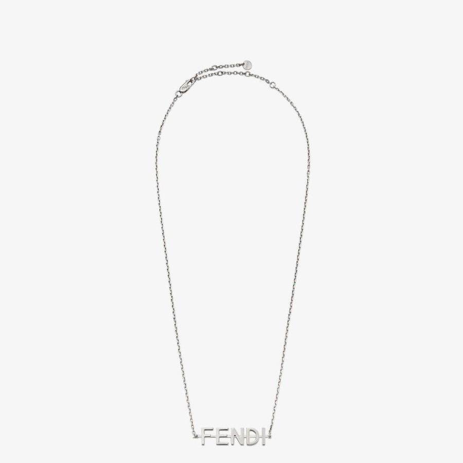 Men Fendi Necklaces | Fendigraphy Necklace Silver