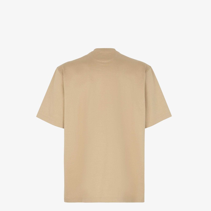 Men Fendi T-Shirts & Polos | T-Shirt Beige