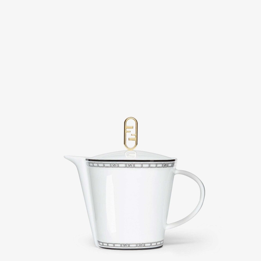 Home Decor & Lifestyle Fendi | Fendi O'Lock Coffee Pot White