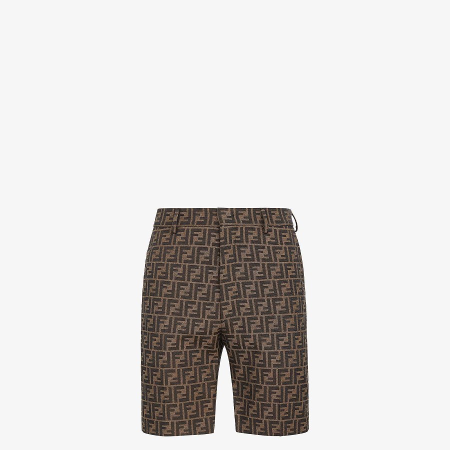 Men Fendi Pants & Shorts | Bermudas Brown