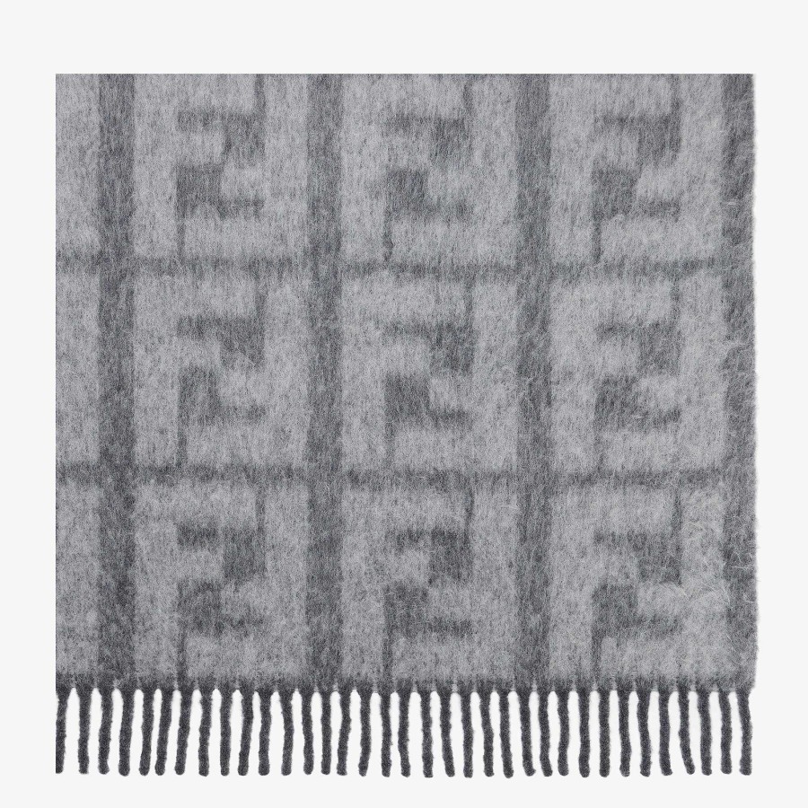 Men Fendi Scarves | Throw Blanket Gray