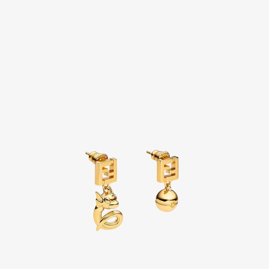 Fendi X Frgmt X Pokemon Fendi | Earrings Gold