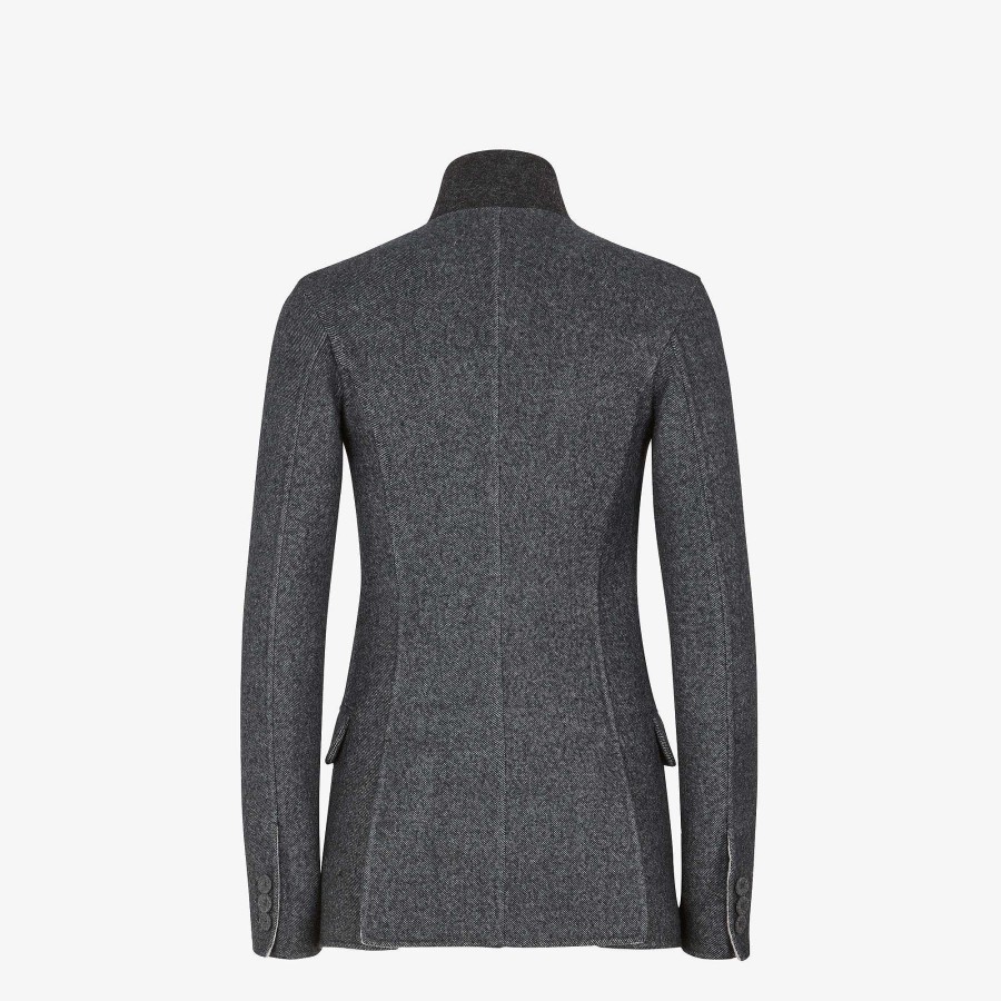 Women Fendi Jackets | Jacket Gray