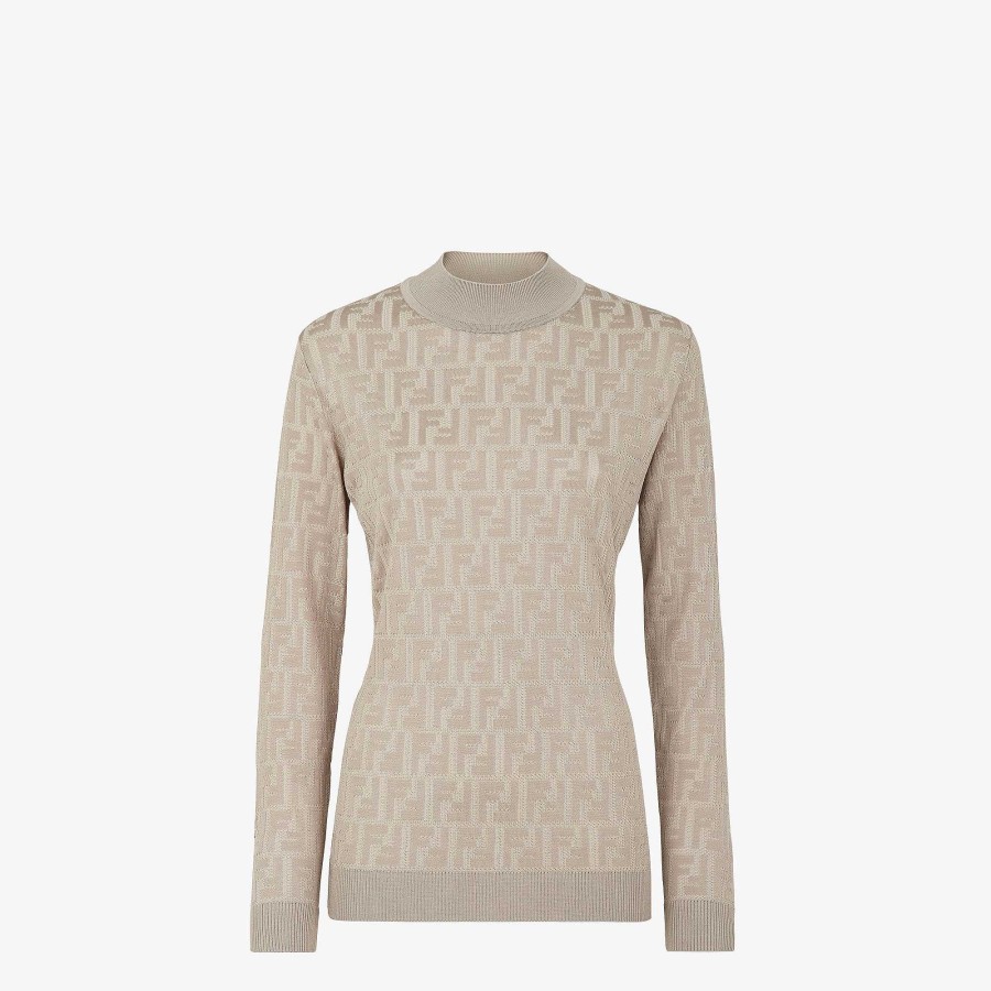 Women Fendi Knitwear | Sweater Beige