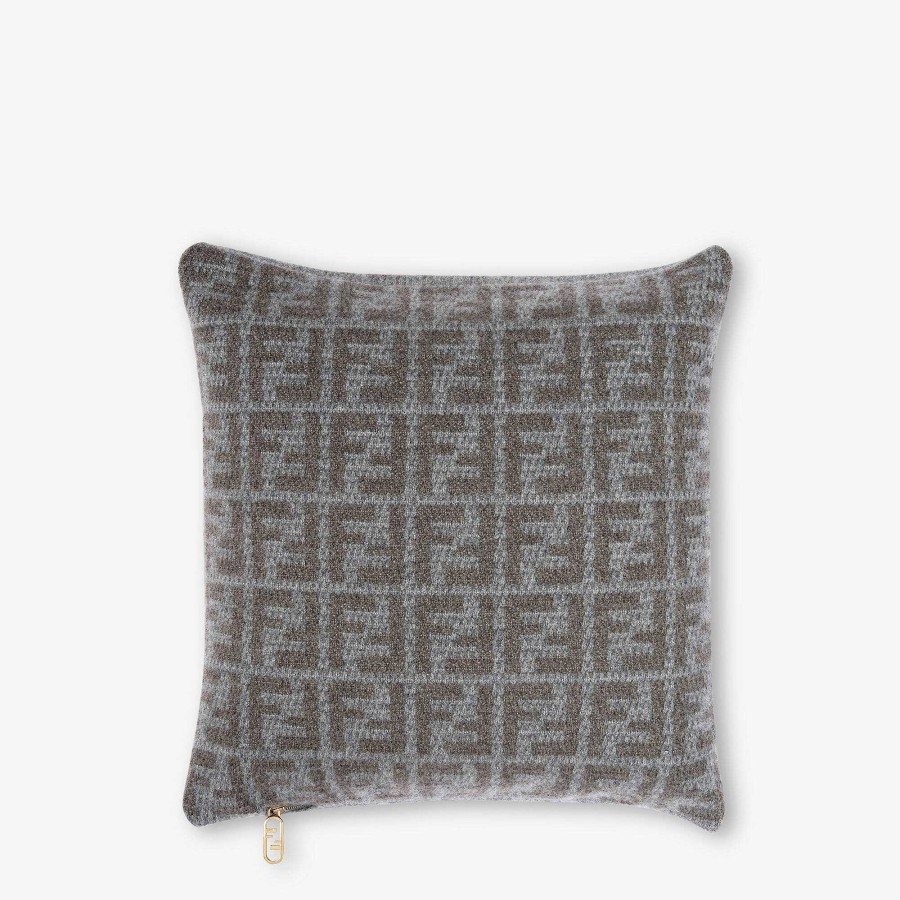 Home Decor & Lifestyle Fendi | Ff Square Cushion Gray