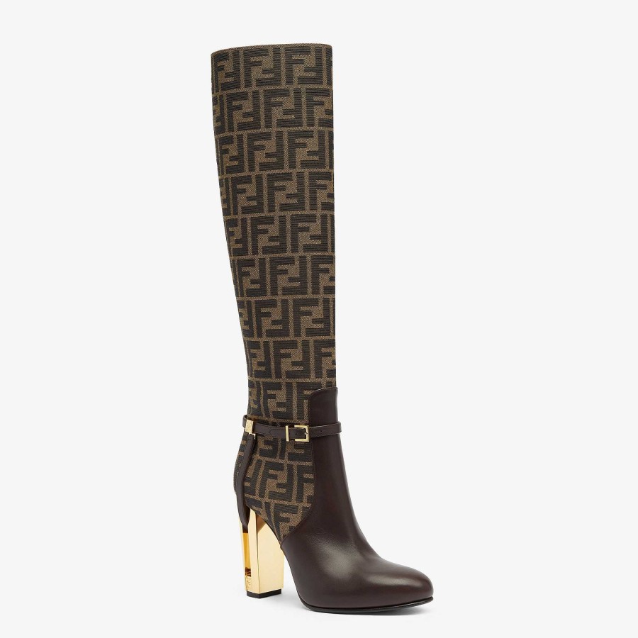 Women Fendi Boots & Ankle Boots | Delfina Brown