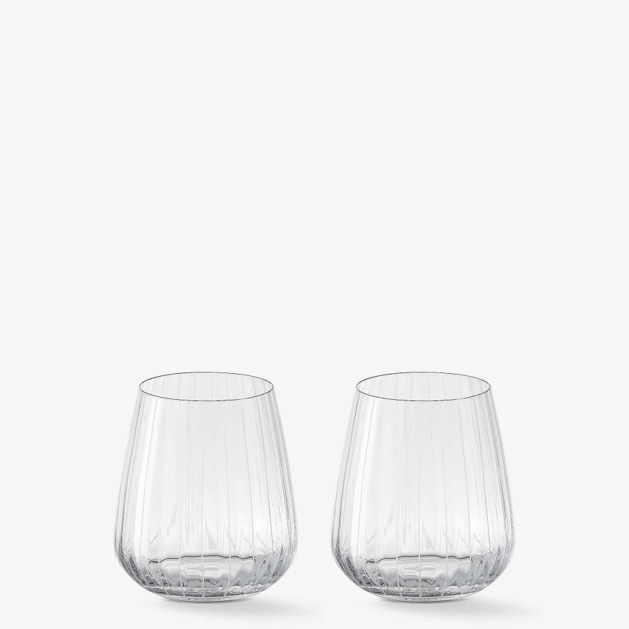 Home Decor & Lifestyle Fendi | Fendi Roma Set Of Double Old Fashioned Glasses Transparent