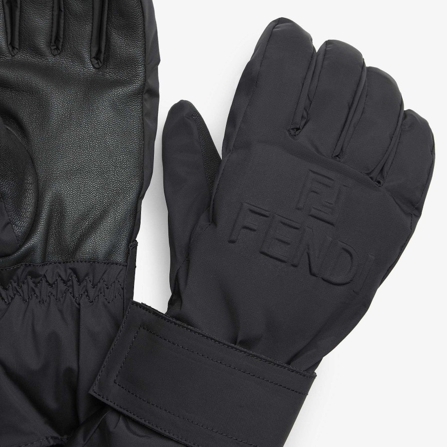 Men Fendi Skiwear | Ski Gloves Black