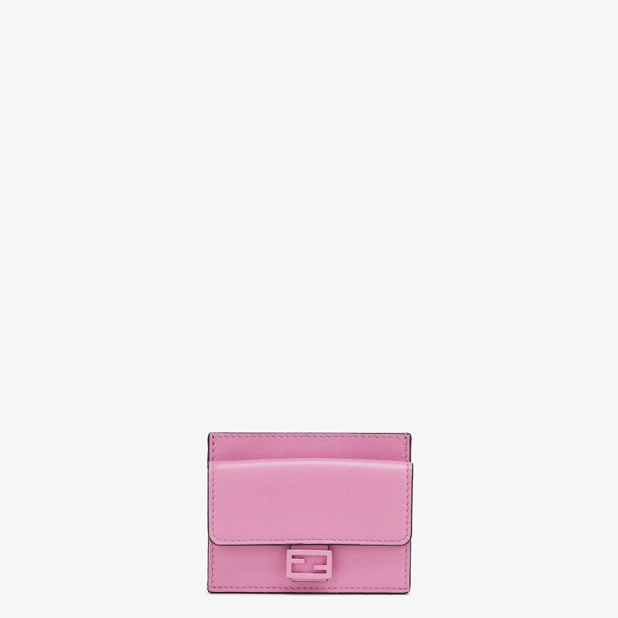 Women Fendi Card Holders & Small Accessories | Baguette Card Holder Pink