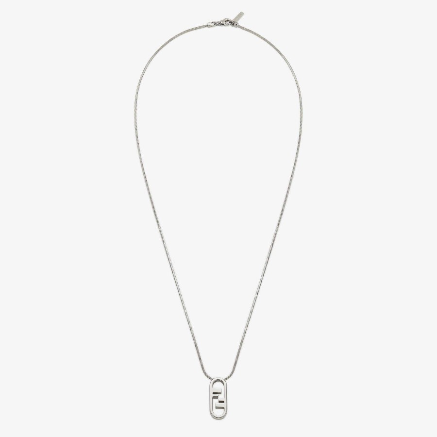 Men Fendi Necklaces | Fendi O'Lock Necklace Silver