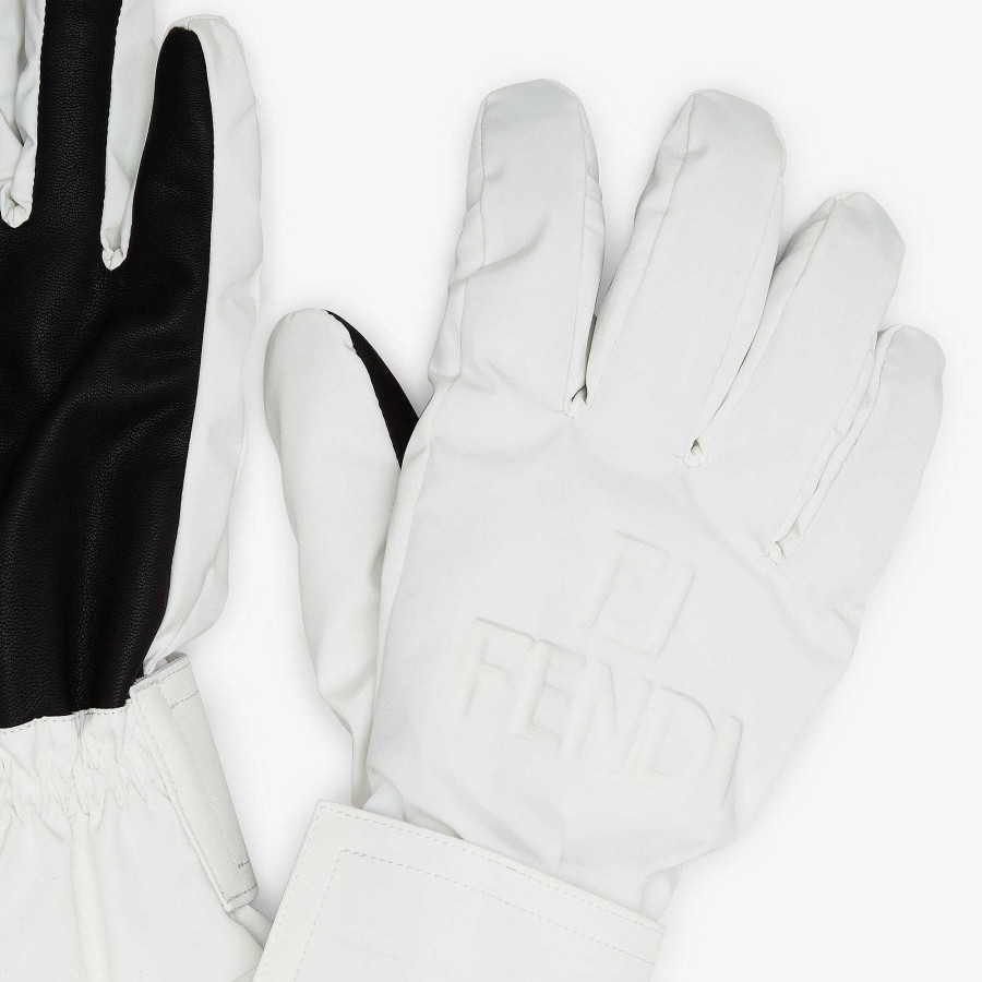 Men Fendi Skiwear | Ski Gloves White