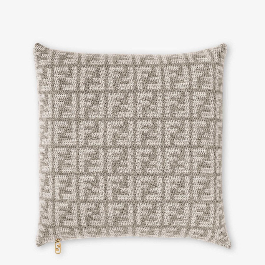 Home Decor & Lifestyle Fendi | Ff Cushion Dove Gray