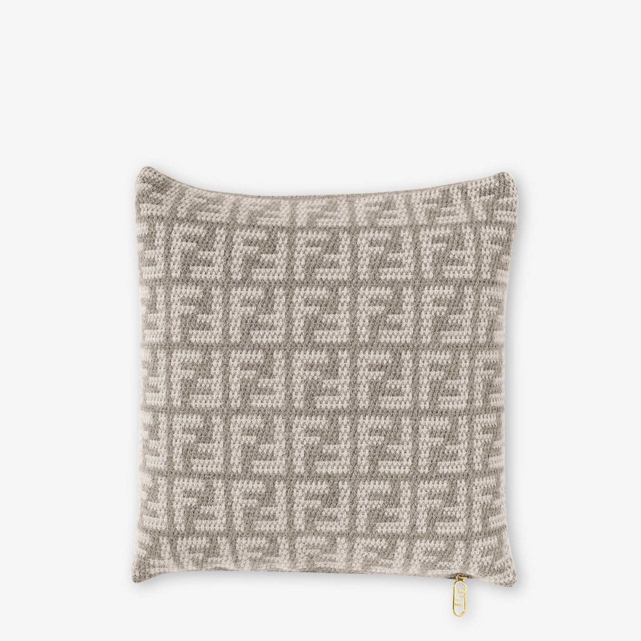 Home Decor & Lifestyle Fendi | Ff Square Cushion Dove Gray