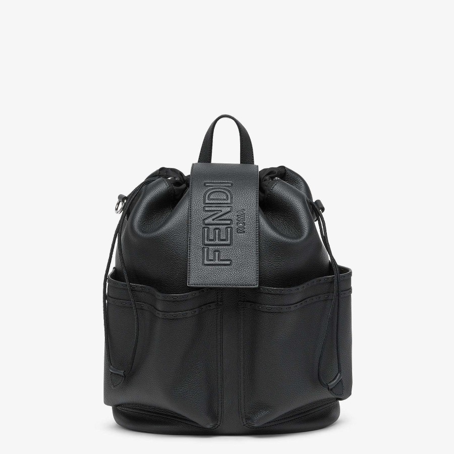 Men Fendi Timeless | Fendi Strike Medium Black