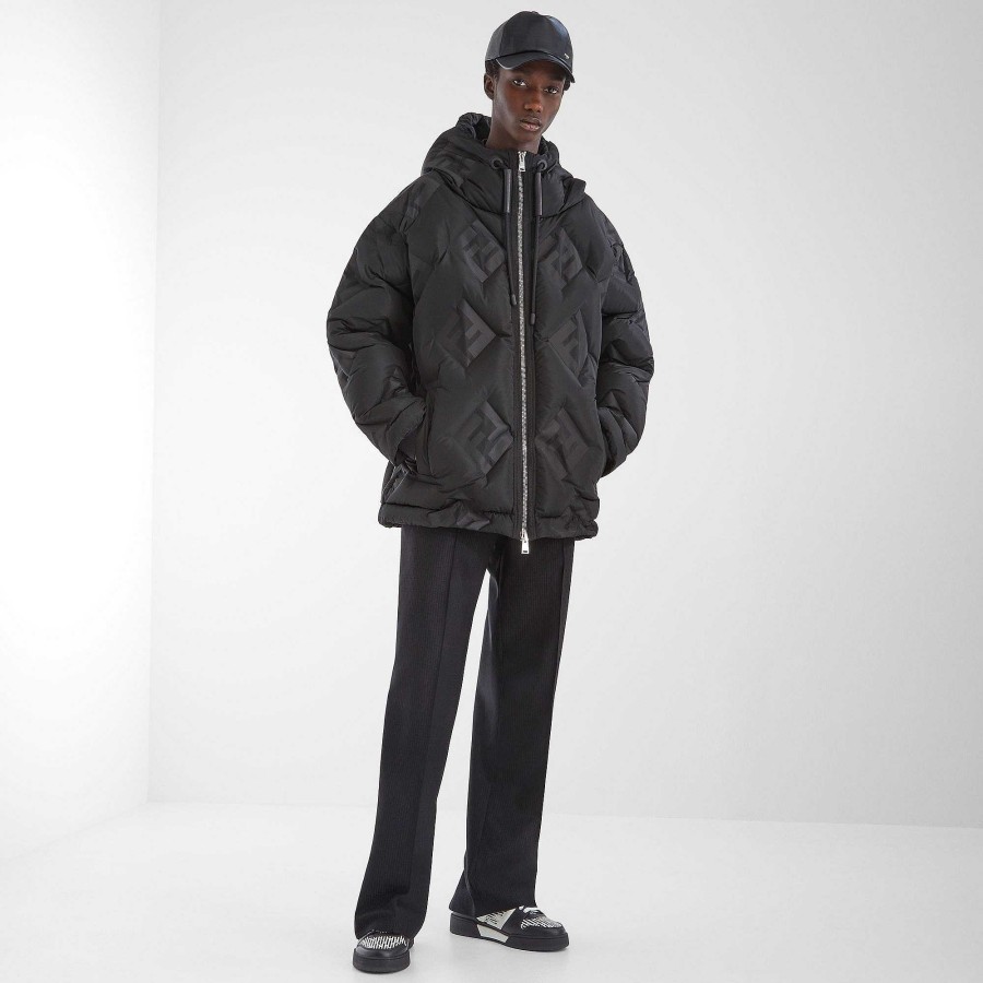 Men Fendi Activewear | Down Jacket Black