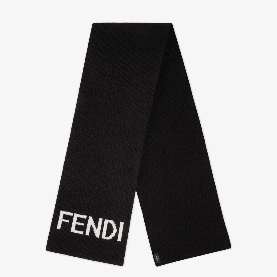 Men Fendi Scarves | Scarf Black