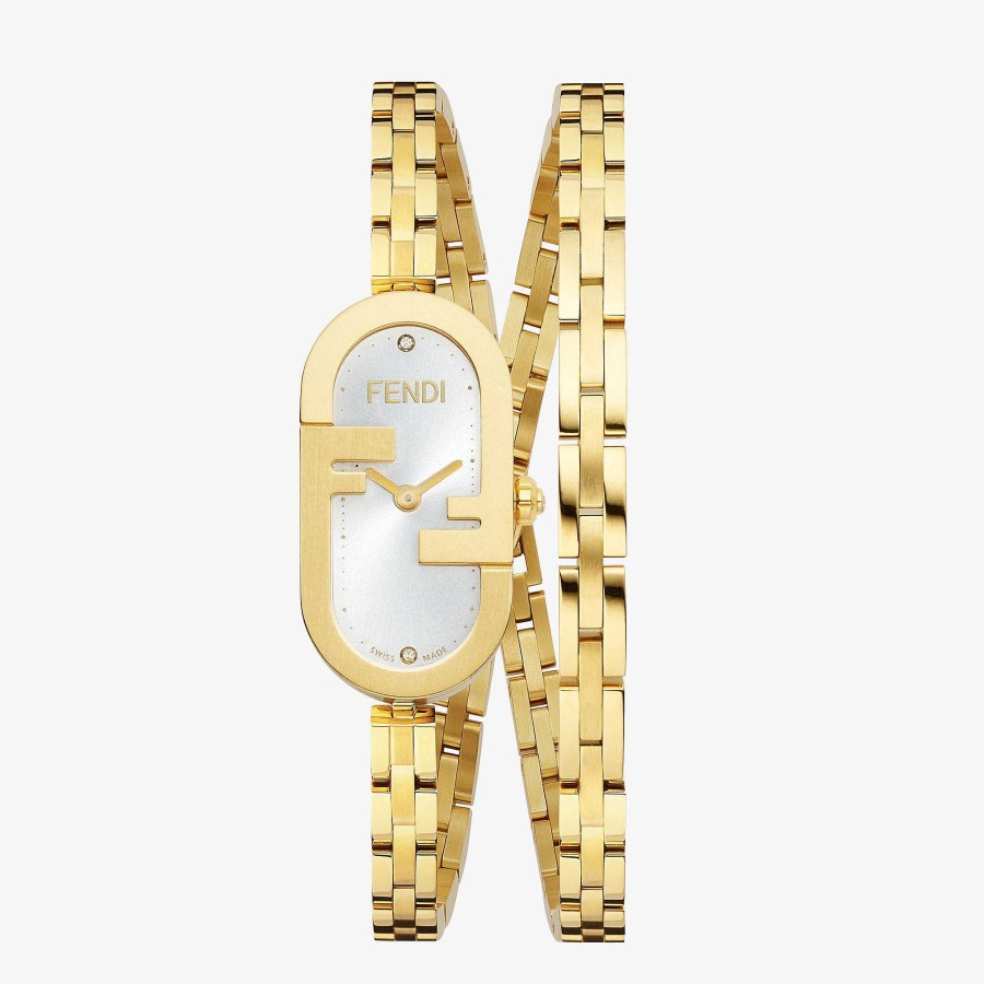 Women Fendi Bracelets | O'Lock Vertical Gold