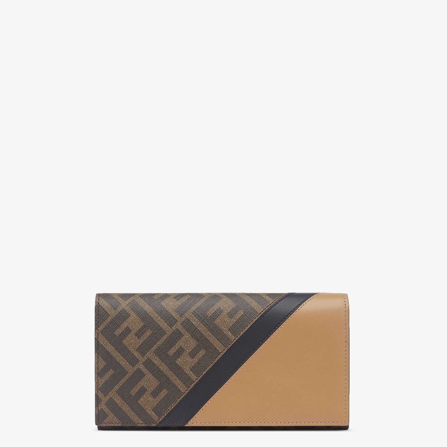 Men Fendi Wallets | Continental Brown