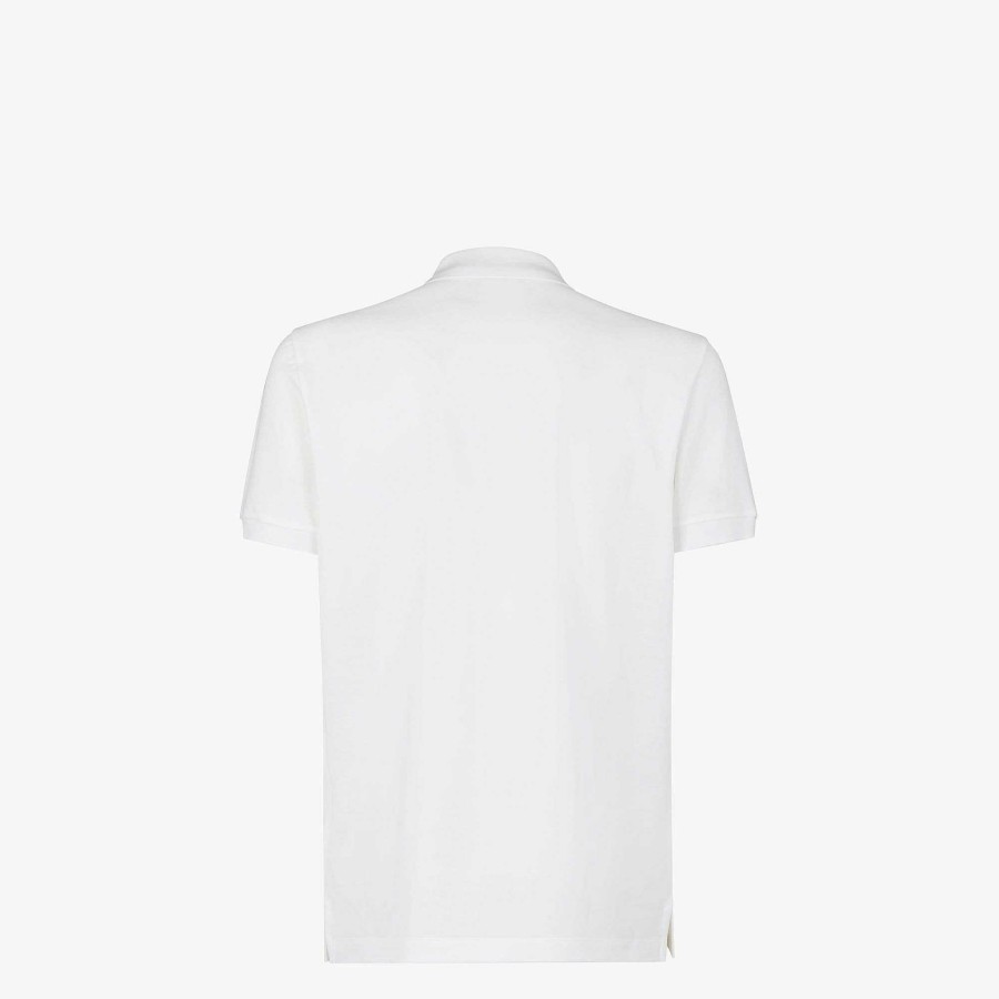 Men Fendi T-Shirts & Polos | Polo Shirt White