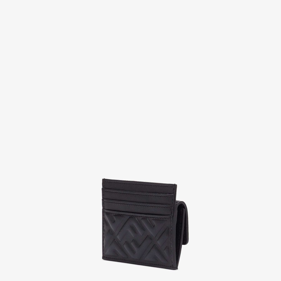 Women Fendi Card Holders & Small Accessories | Baguette Card Holder Black