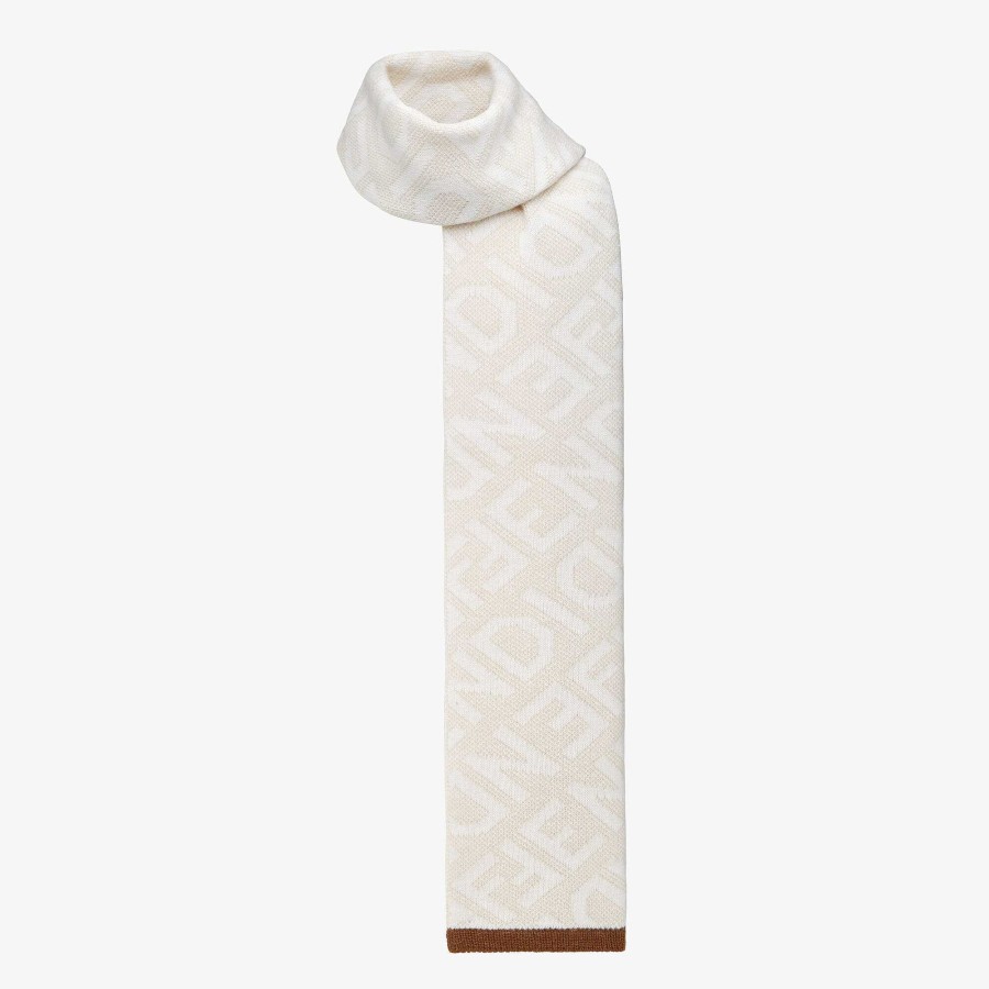 Women Fendi Scarves & Ponchos | Fendi Scarf Beige