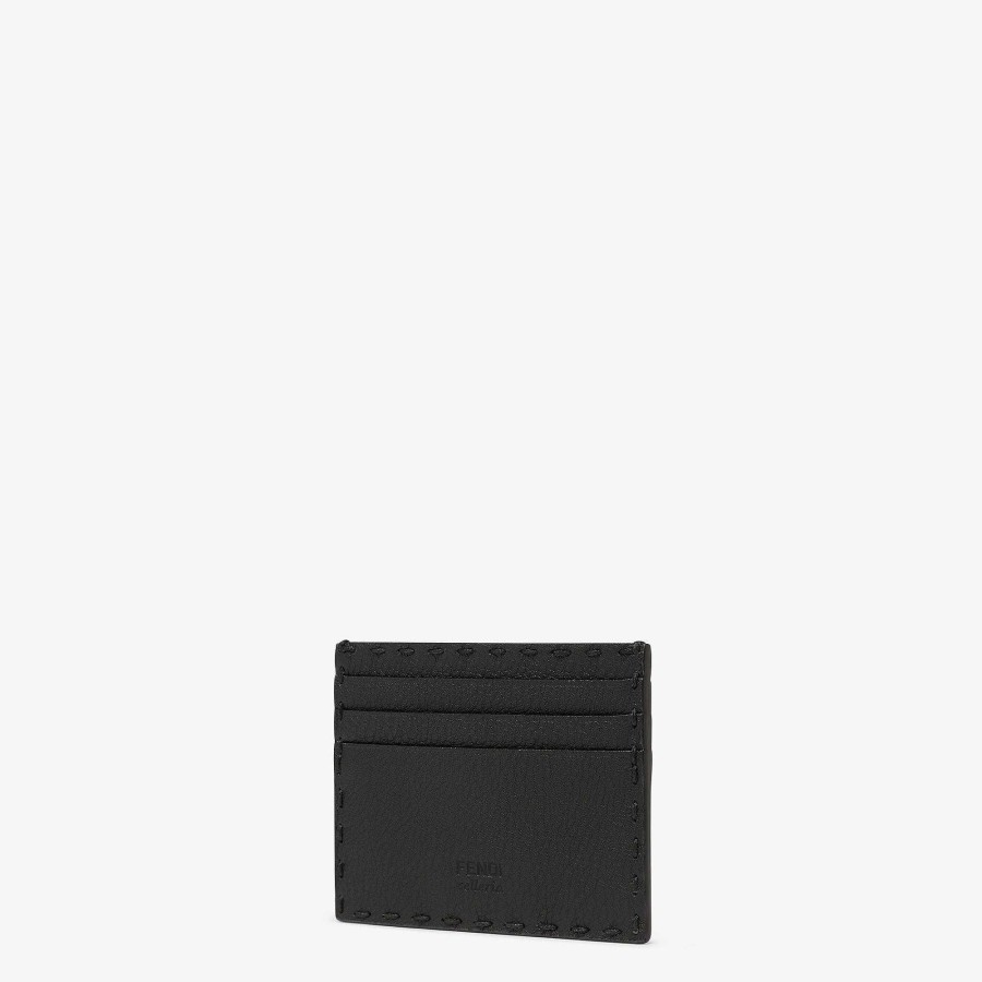 Men Fendi Card Holders | Card Holder Selleria Black