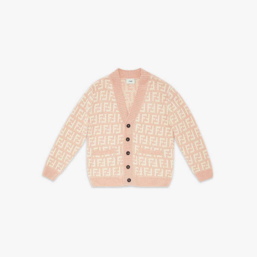 Kids Fendi Clothing | Junior Knit Cardigan Pink