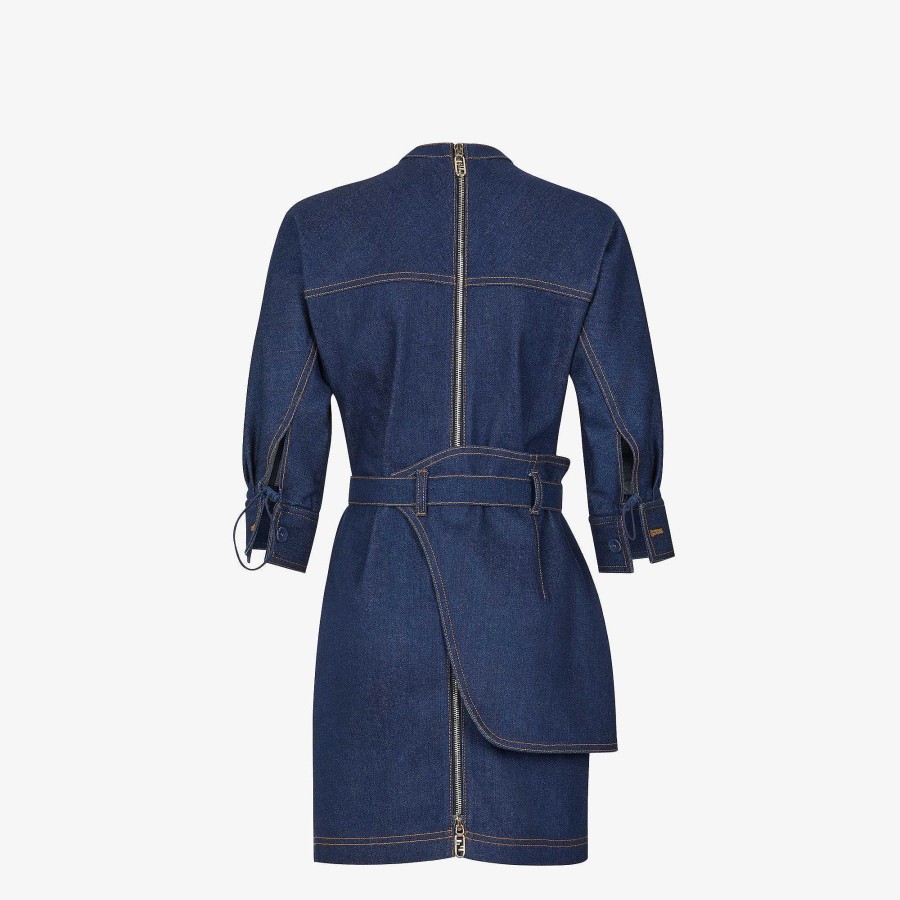 Women Fendi Denim | Dress Blue