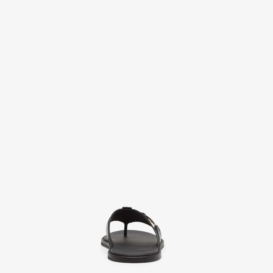 Men Fendi Slides & Sandals | Fendi O'Lock Sandals Black