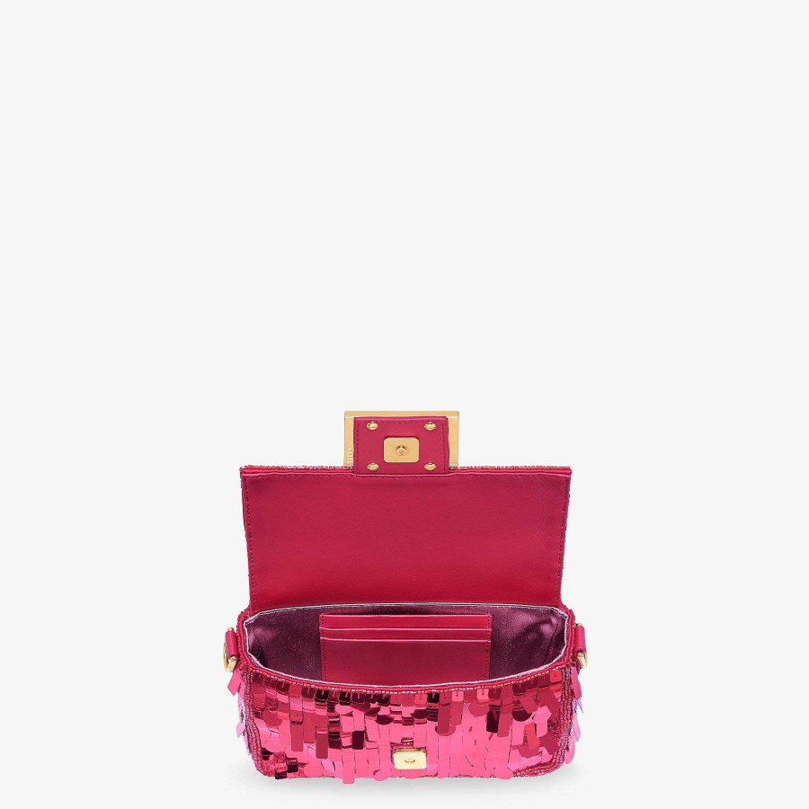 Women Fendi Shoulder & Crossbody Bags | Baguette Mini Pink