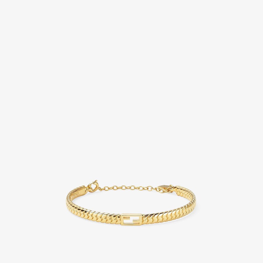 Women Fendi Bracelets | Baguette Bracelet Gold