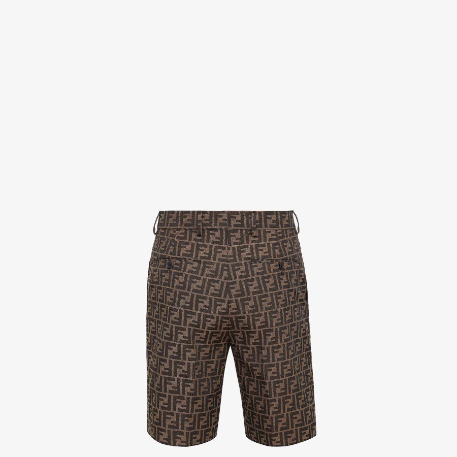 Men Fendi Pants & Shorts | Bermudas Brown