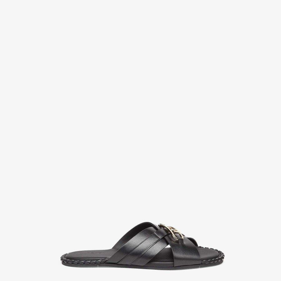 Men Fendi Slides & Sandals | Sandals Black