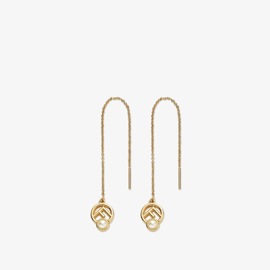 Women Fendi Earring & Brooches | F Is Fendi Earrings Gold