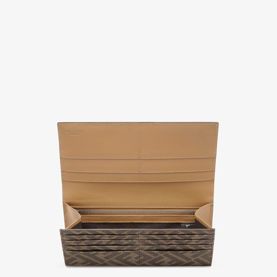 Men Fendi Wallets | Continental Brown