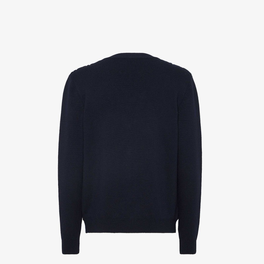 Men Fendi Knitwear | Cardigan Blue