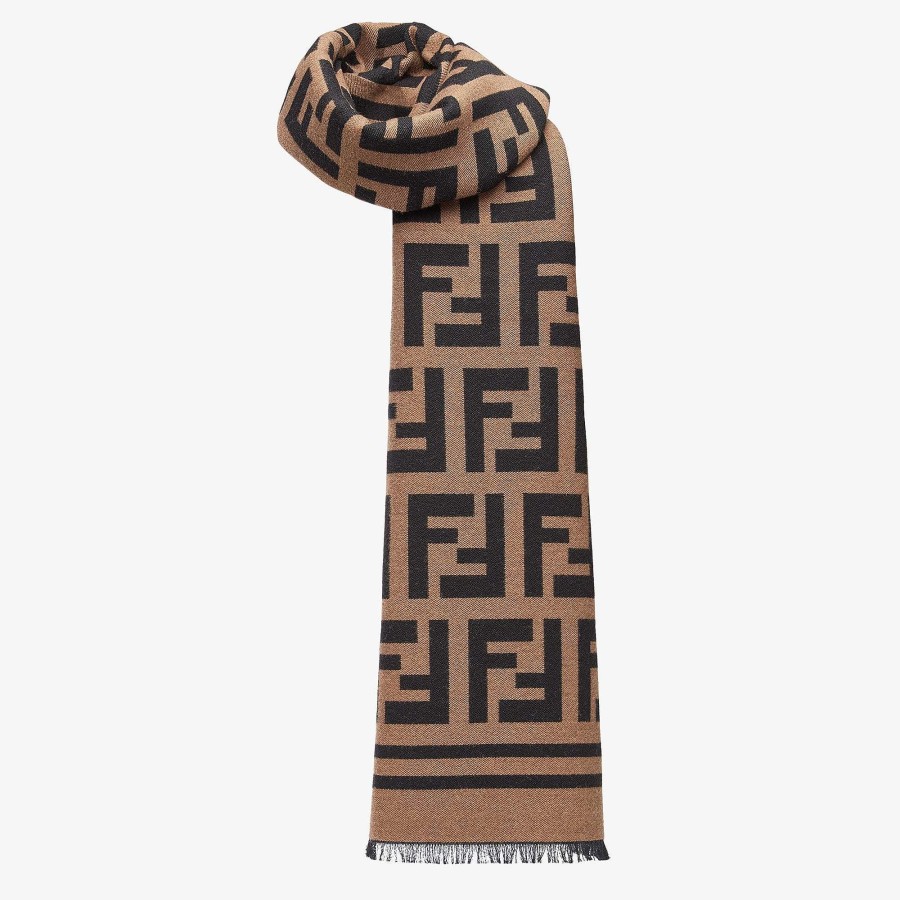 Men Fendi Scarves | Scarf Brown