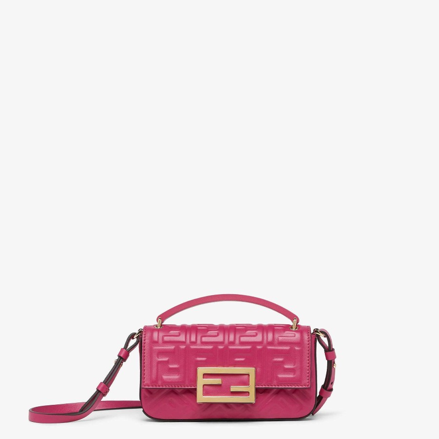 Women Fendi Mini Bags | Baguette Phone Pouch Pink