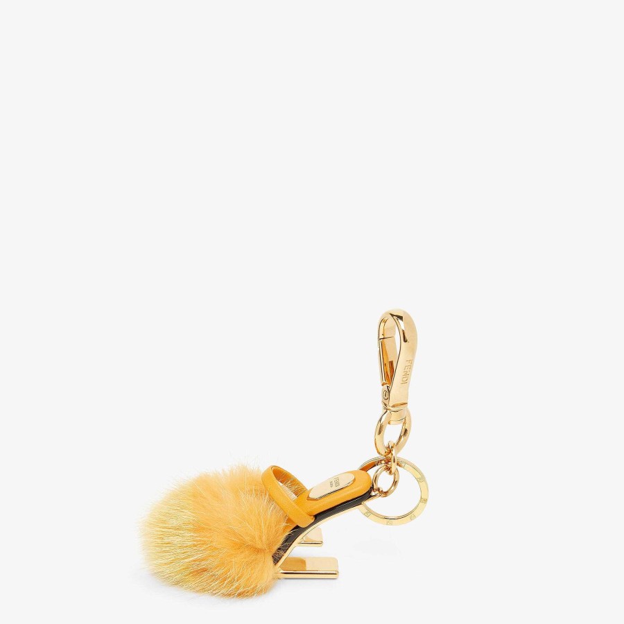 Women Fendi Tech And Lifestyle Accessories | Fendi First Shoes Charm Yellow