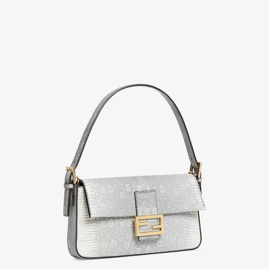 Women Fendi Exotic Bags | Baguette 1997 White