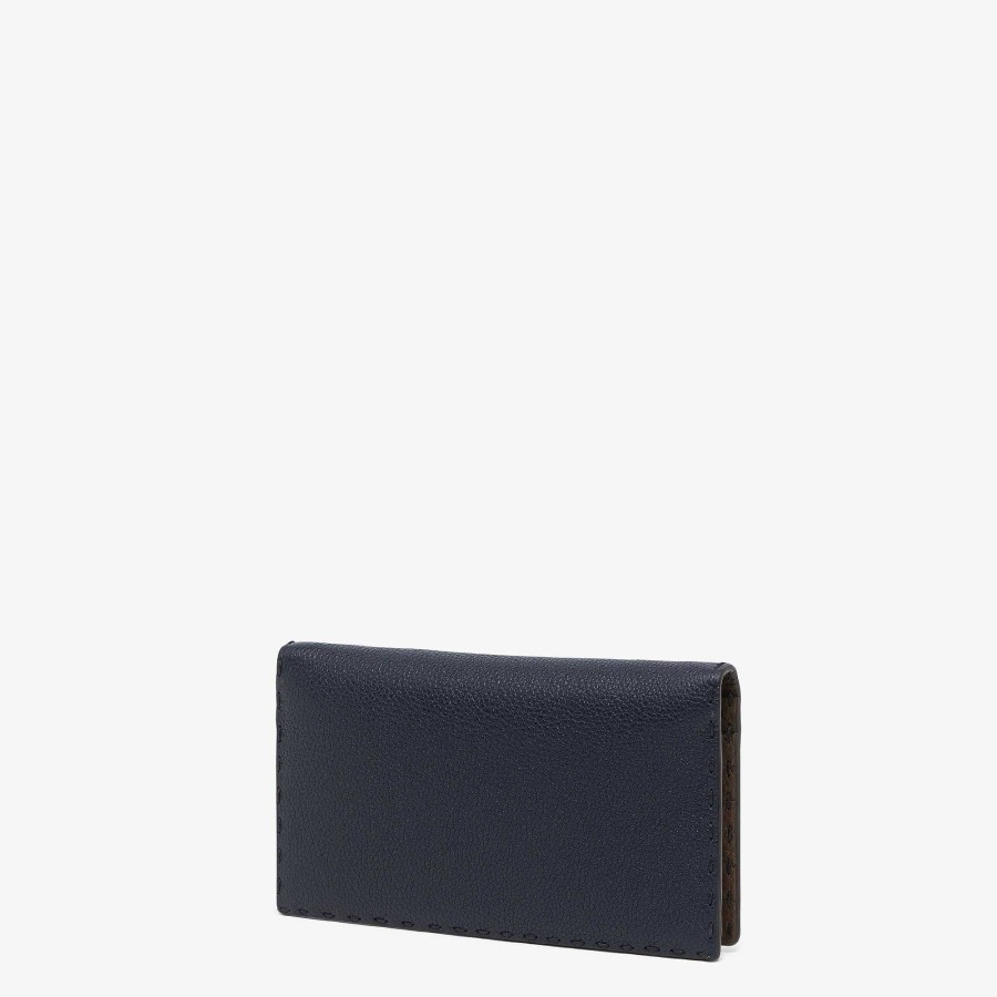 Men Fendi Wallets | Card Holder Selleria Blue