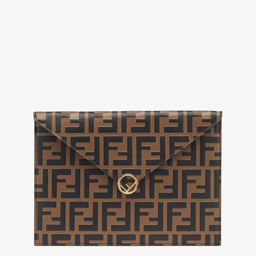 Women Fendi Pouches | Flat Pouch Brown