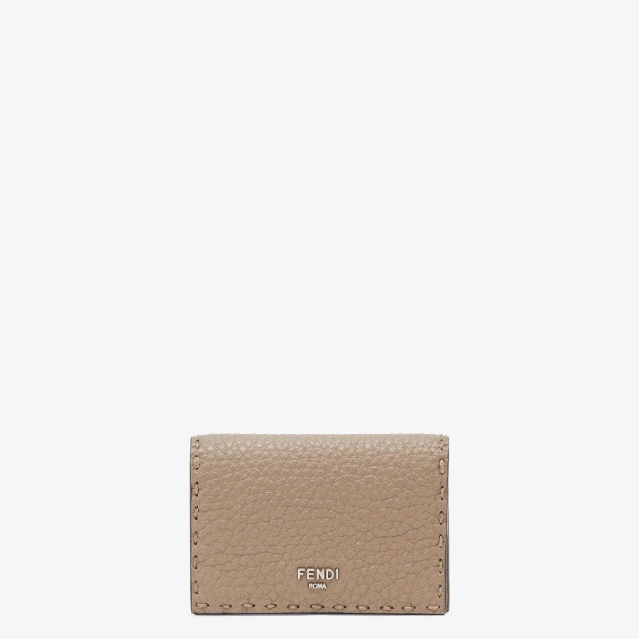 Men Fendi Card Holders | Card Holder Selleria Beige